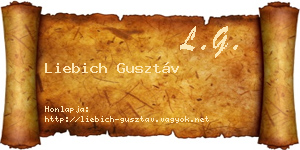 Liebich Gusztáv névjegykártya